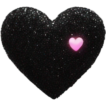 Black sparkly heart  emoji