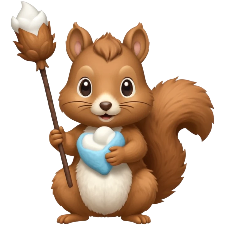 un écureuil qui fait du camping emoji