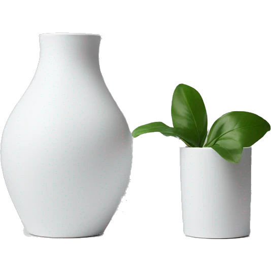 minimalistic white still life emoji