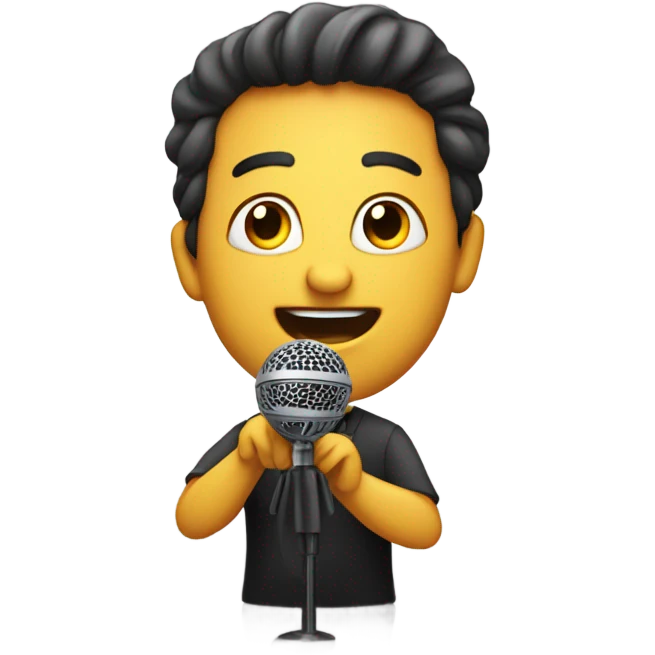 i need an emoji of like holding a microphone up interviewer emoji