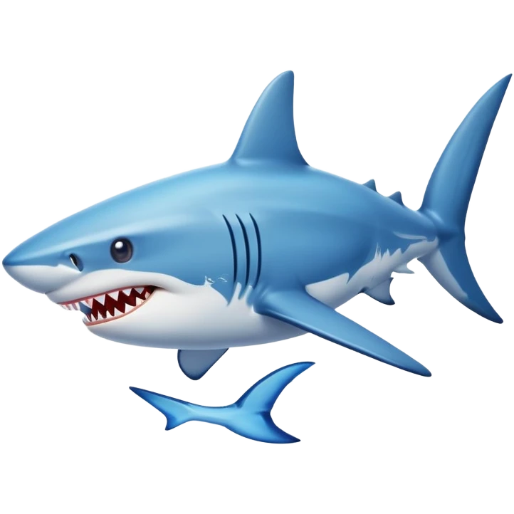 Shark with a blue nike sneaker emoji