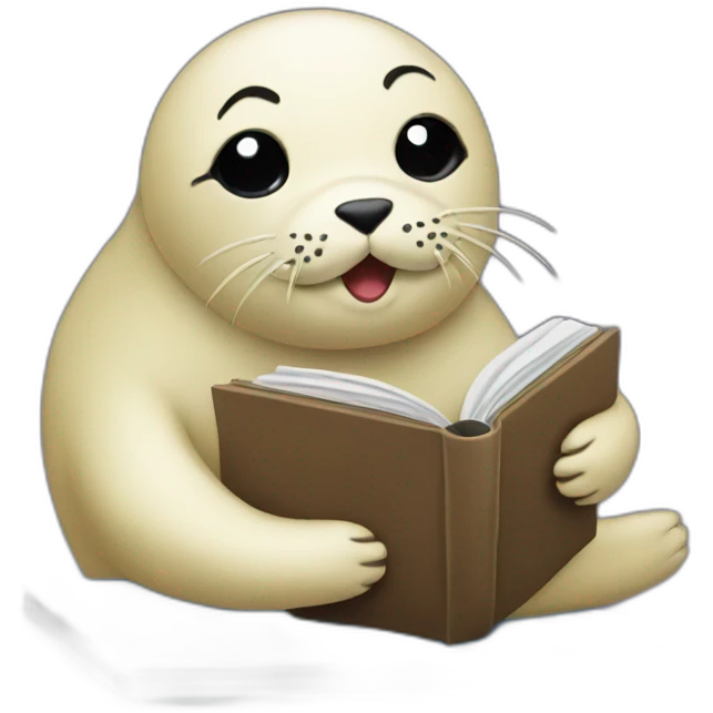seal with a book emoji