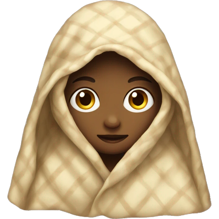 Girl in blanket emoji
