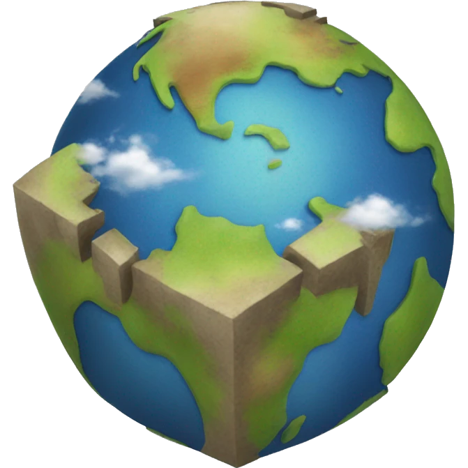 Square earth emoji