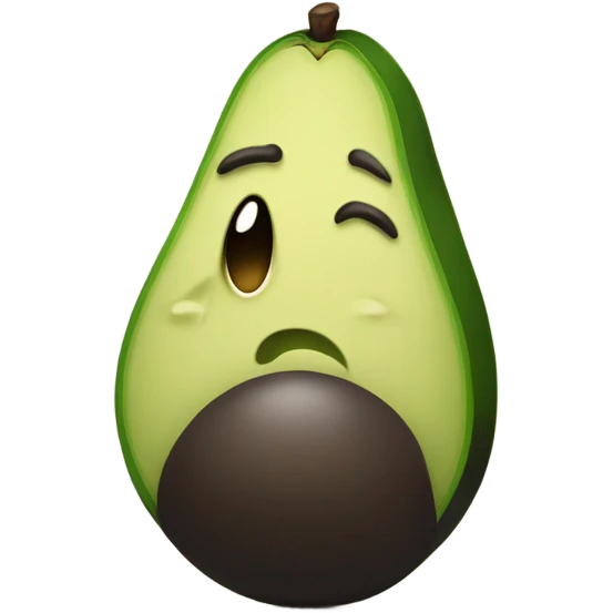 sad avocado emoji