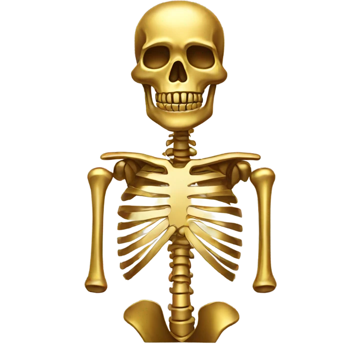Gold skeleton emoji