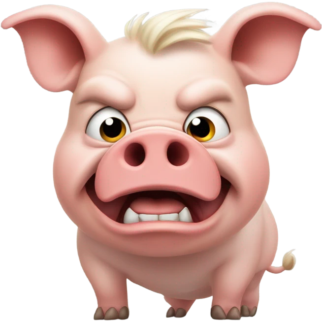 Angry piggy punching  emoji