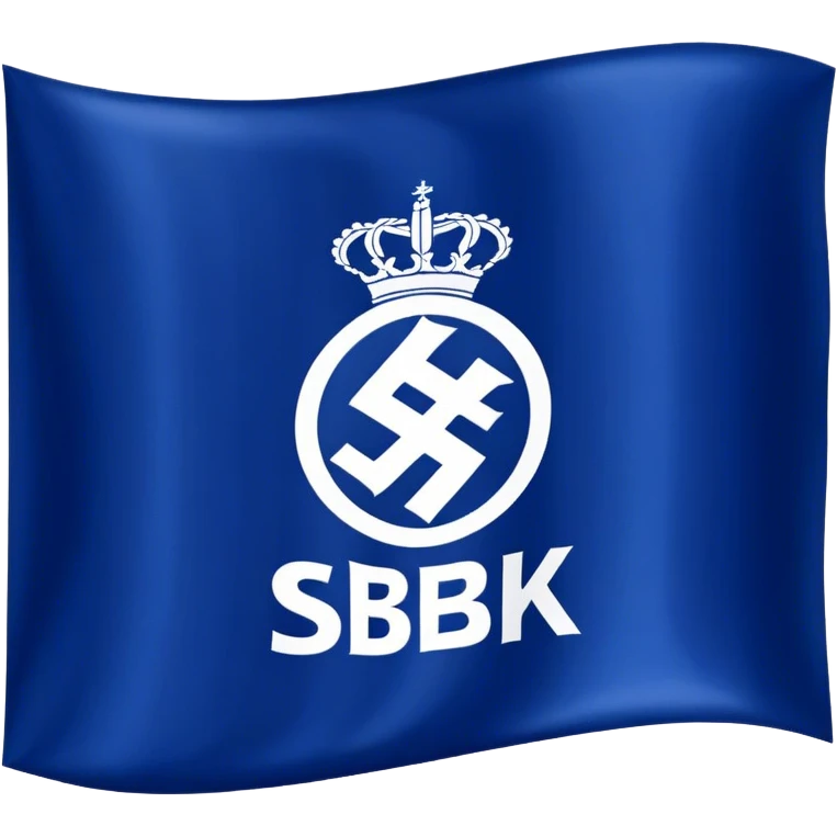 A Dark Blue flag with the letters: SBK  emoji