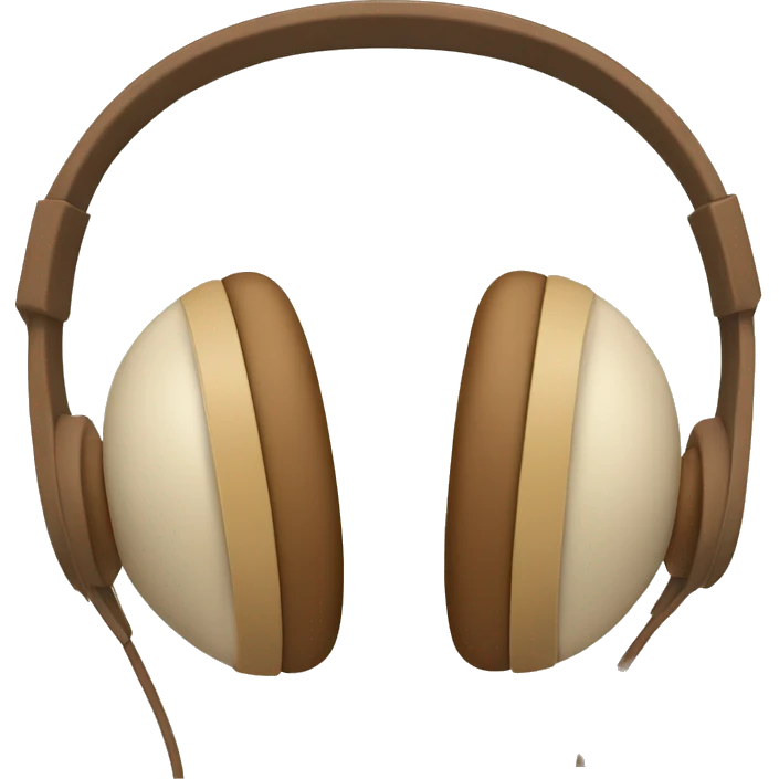 beige apple headphones with brown bows emoji