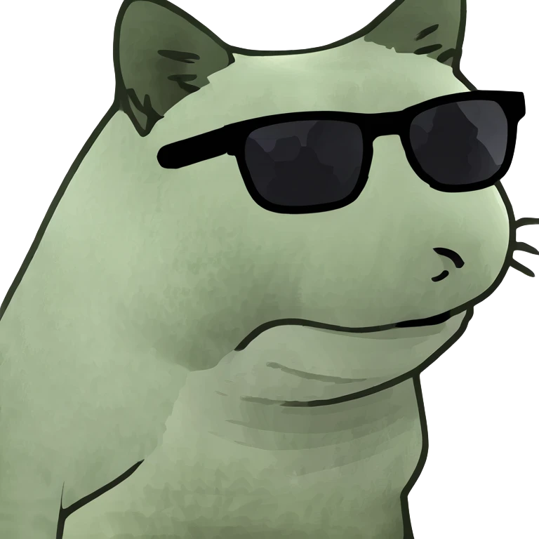 Cat with sunglasses emoji