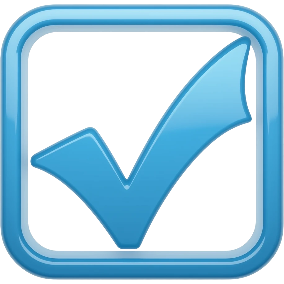 Faça um simbolo de verificado azul emoji