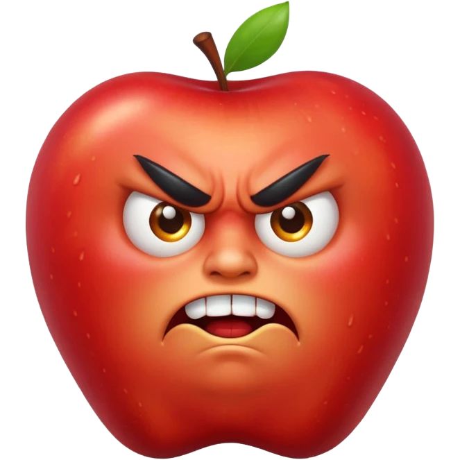 angery apple  emoji