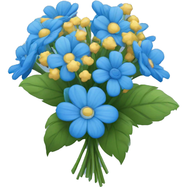 Blue flower bouquet emoji