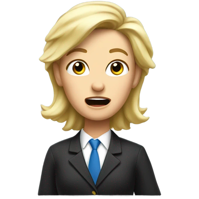 Blond politician bloviating  emoji