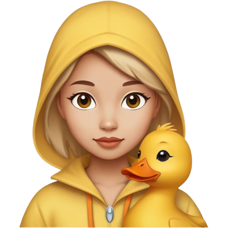 Утка девочка emoji