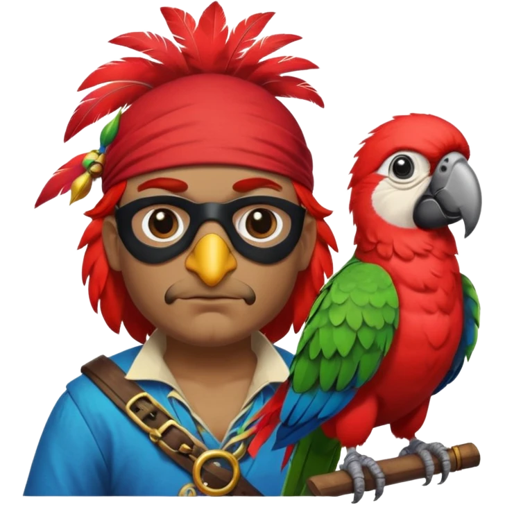 pirate and parrot emoji