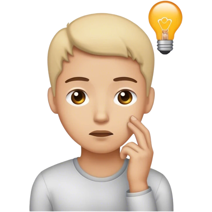 thinks about the answer emoji
