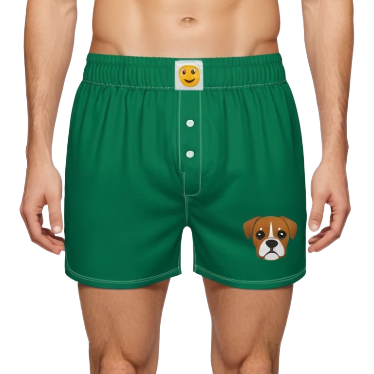 forrest green boxer shorts emoji