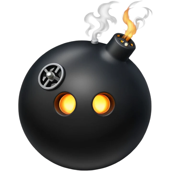 simple round black bomb with a lit fuse emoji
