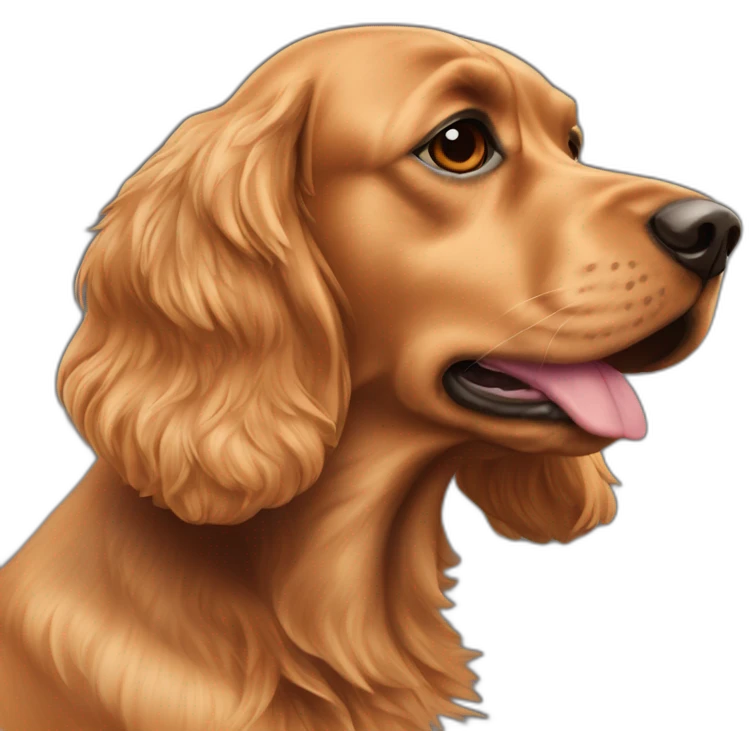 Cocker espagnol brun de profil emoji