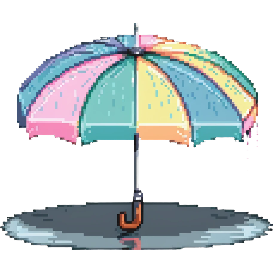 pastel umbrella under rain emoji