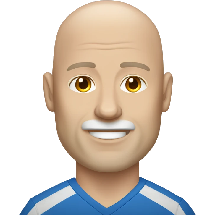 Bald Caucasian man playing cornhole emoji