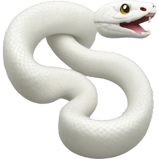White snake coiled  emoji
