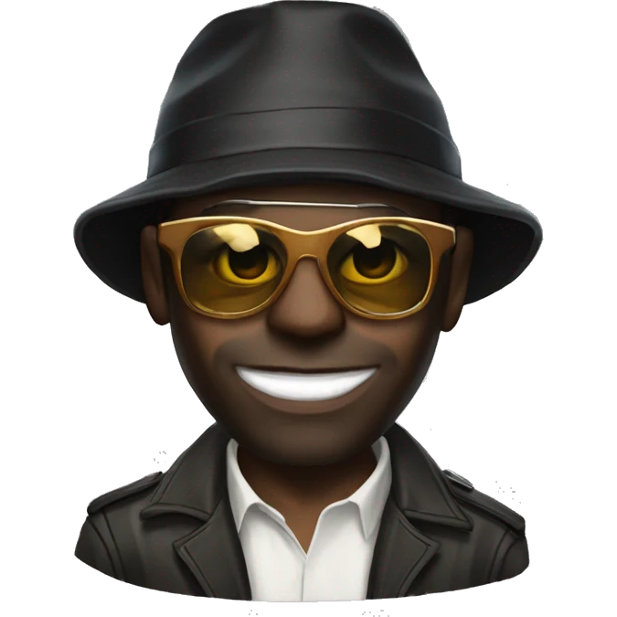 create grom gta v rp black guy criminal with mask hat and glasees emoji