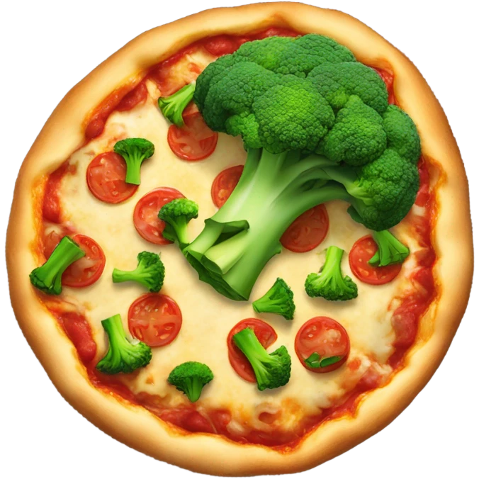 Broccoli on pizza emoji