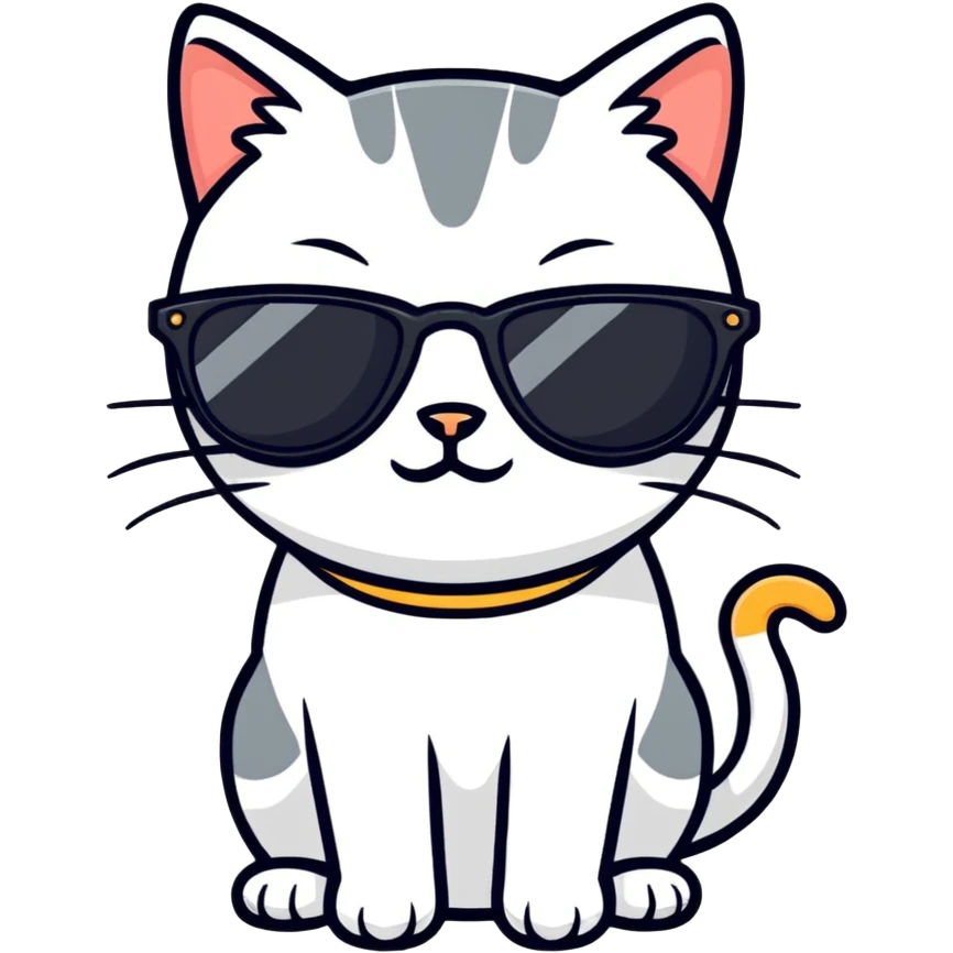 Cat with sunglasses emoji