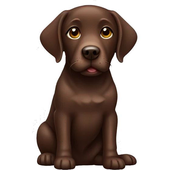 Chocolate lab dog emoji