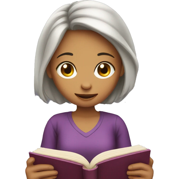 Girl reading a book  emoji