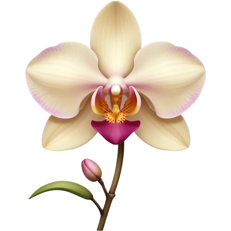 orchid flower, light beige color, no leaves, one piece only emoji