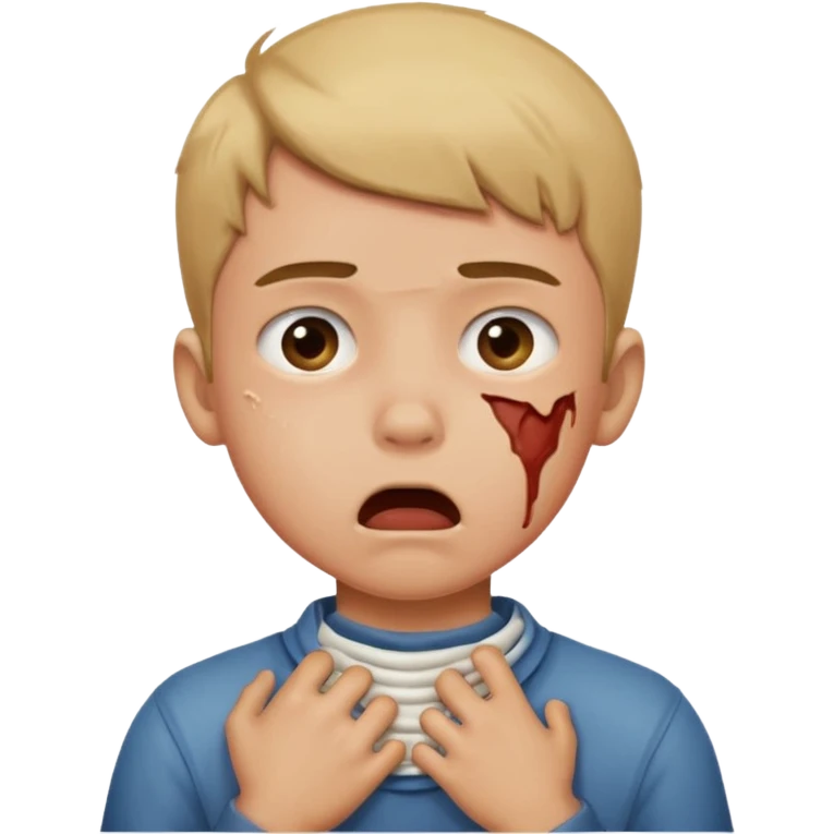 boy choking himself emoji