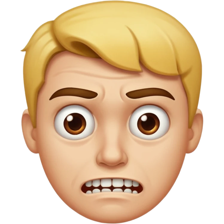 side eye with gritted teeth, disgusted expression emoji