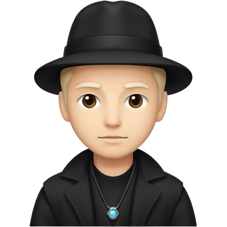 time traveler in black clothes emoji