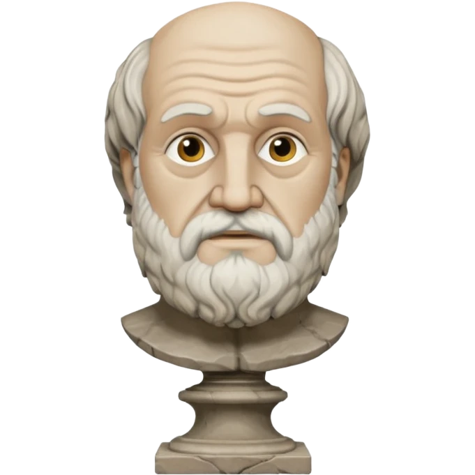 stone bust of Aristotle emoji