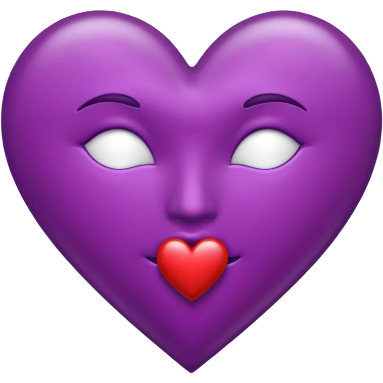 Kiss emoji Purple Heart  emoji