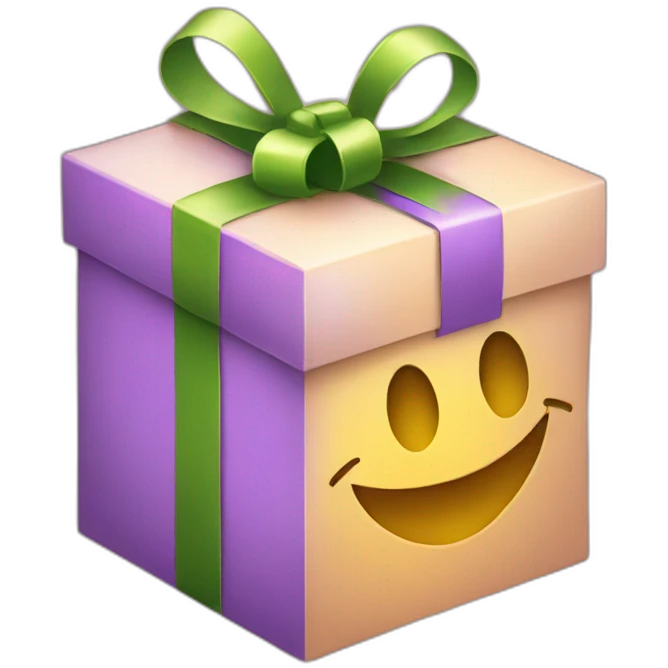 gift box with smile emoji