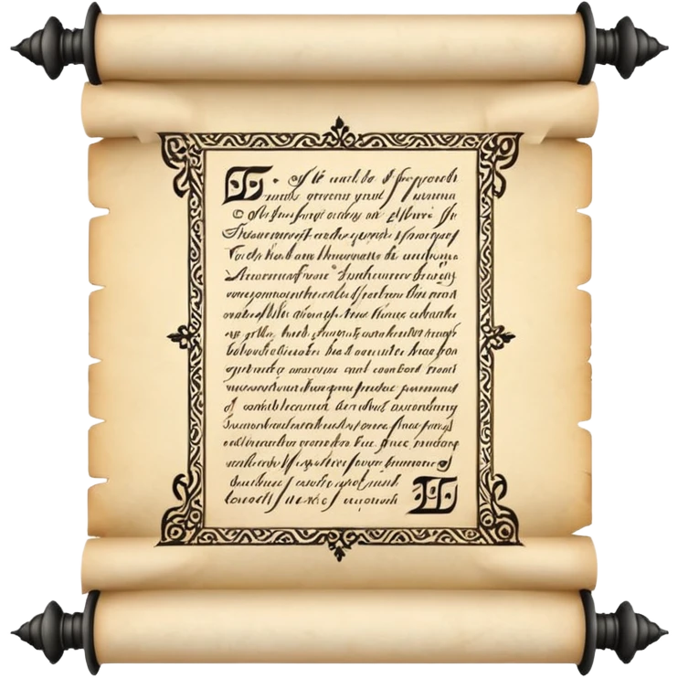 Beautiful and magical scroll with words on it  emoji