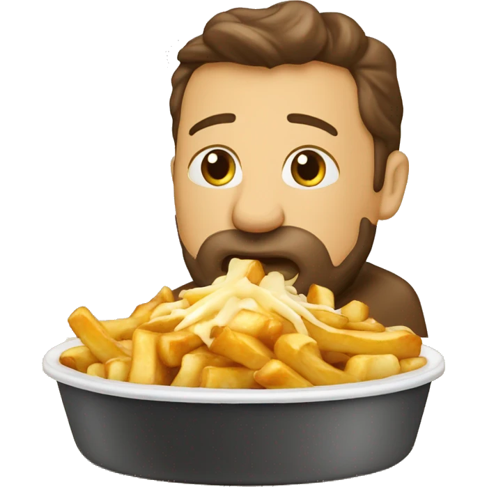  Valdimir Poutine qui mange duPoutine  emoji