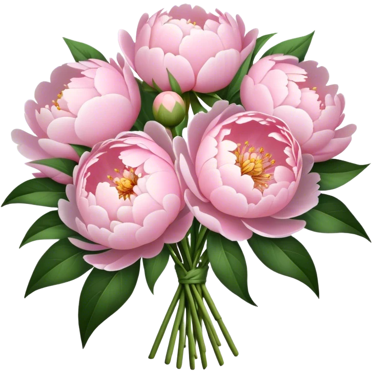 Light Pink peonies bouquet  emoji