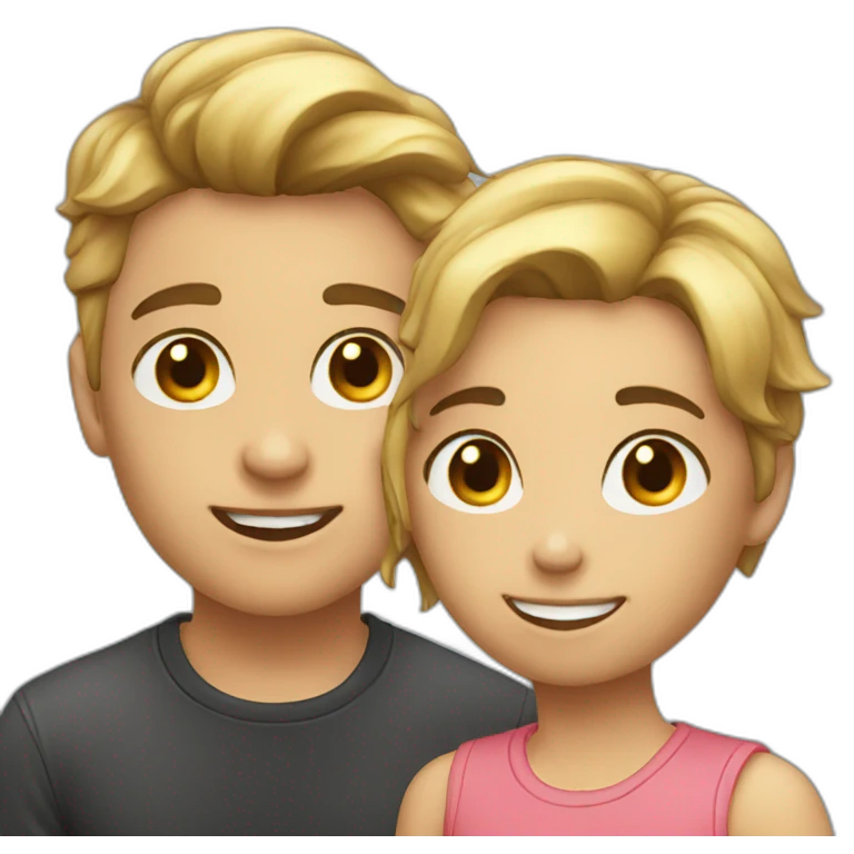 A young gay with girlfriend  emoji
