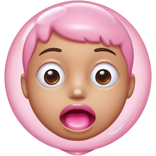 person gum bubble emoji