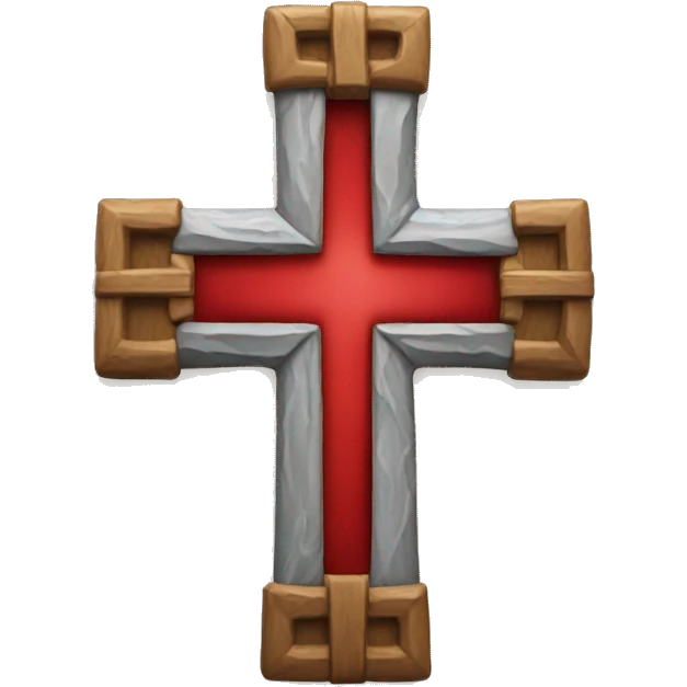 cross and a heart emoji