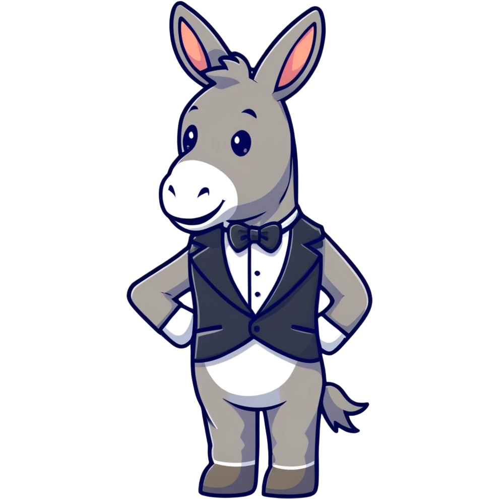 donkey in a tuxedo emoji