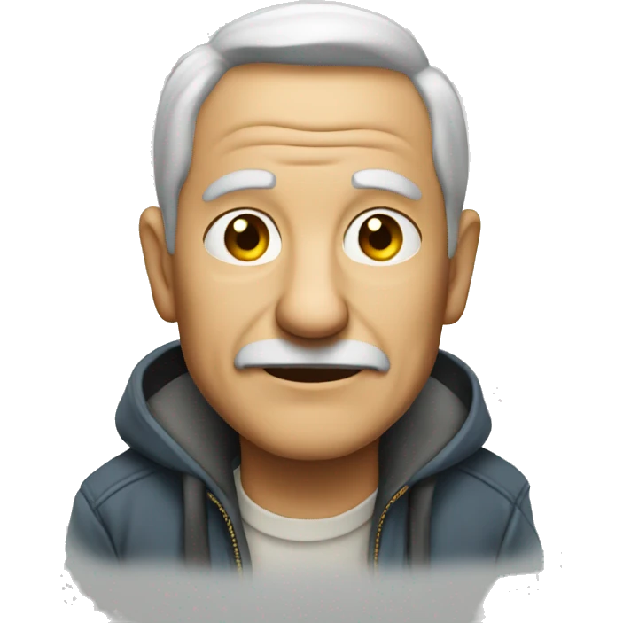 old man in jacket emoji