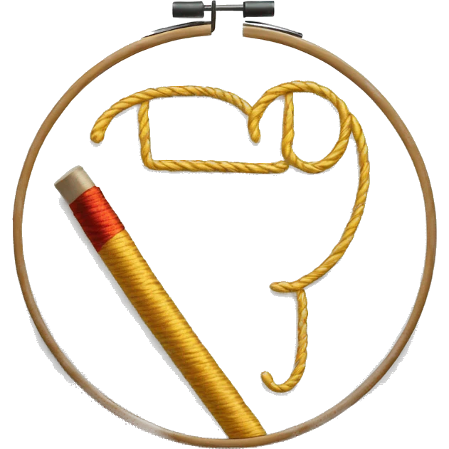 Embroidery hoop emoji