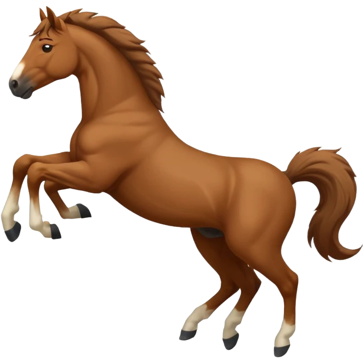 horse back kicking pose emoji