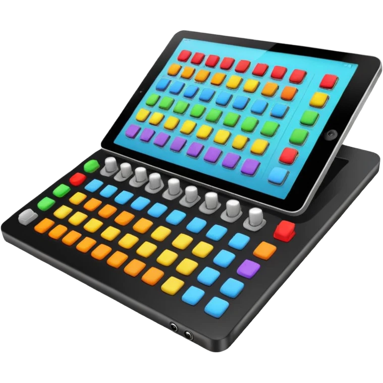 Techno/EDM musique tablette de mixage color emoji